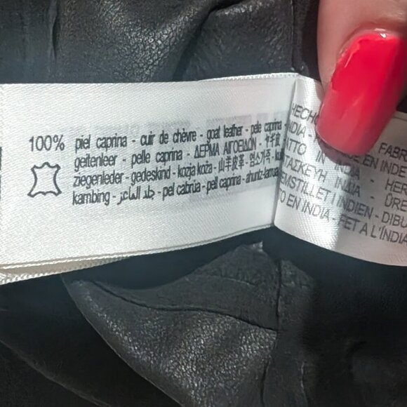 NEW Zara | Suede Leather Button-down Blazer In Black - Picture 6 of 15